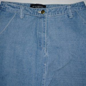 AKIRA CHICAGO BLACK LABEL WOMEN'S ZIPPER HEM JEANS 100% COTTON SIZE SMALL